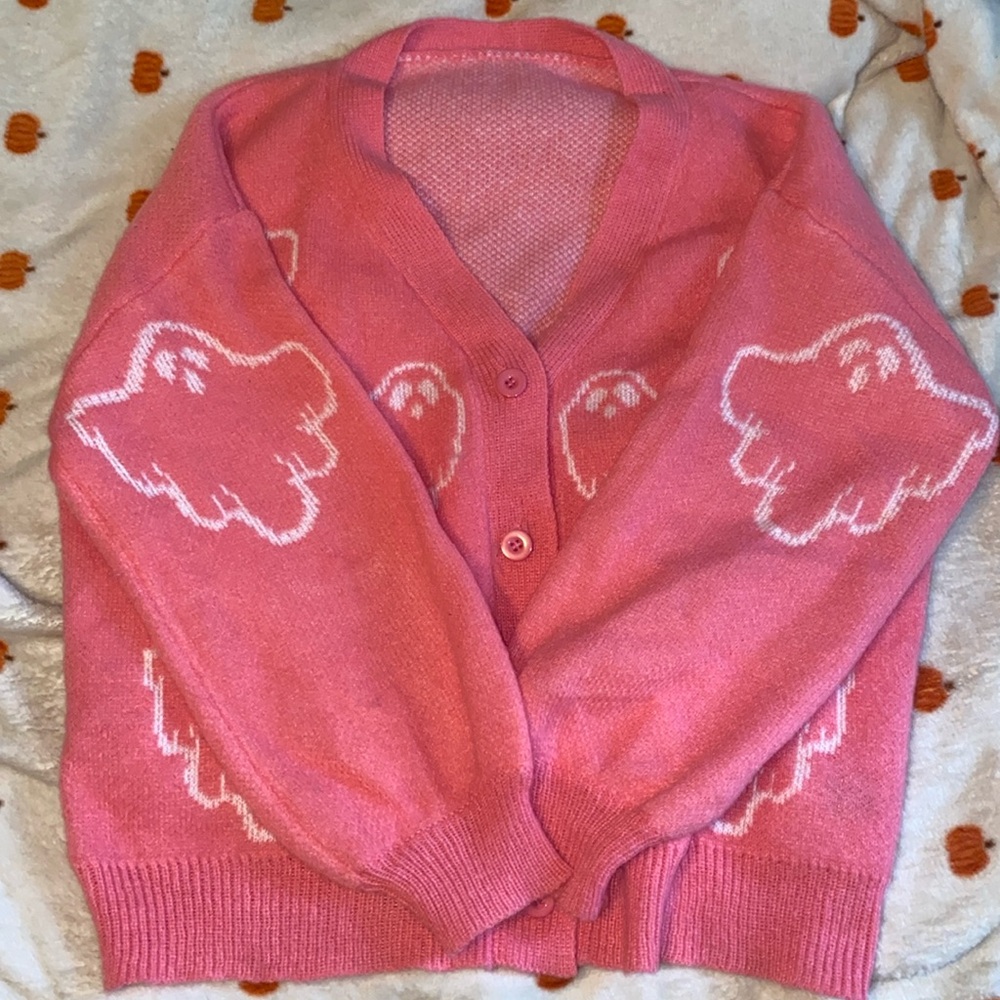 Pink ghost cardigan